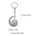Accessori portachiavi con ciondolo sole luna cava in metallo portachiavi in lega_voghion.com
