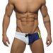 New Men's Swim Briefs Fashion Patchwork Elastic Swimwear with Pad Sexy Low Waist U Convex Surfing Beach Male Swimsuit_voghion.com