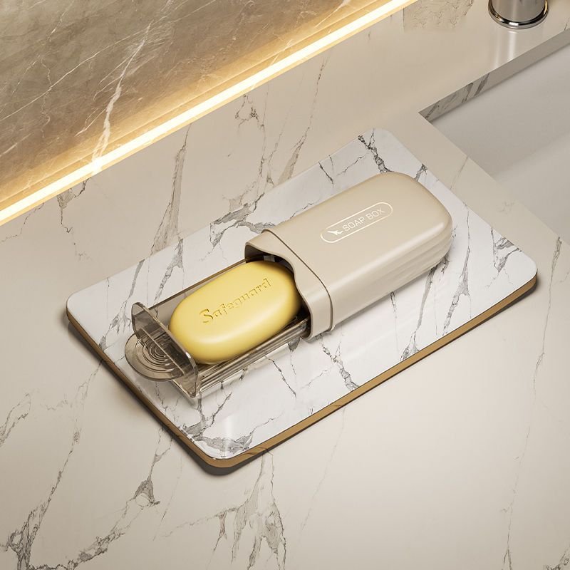 Portable With Pull-out Drainage Sealed Business Trip Travel Light Luxury Soap Storage Box_voghion.com