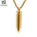 Collana con proiettile da uomo, gioielli per coppie, ciondolo in acciaio al titanio, ciondolo in acciaio inossidabile_voghion.com