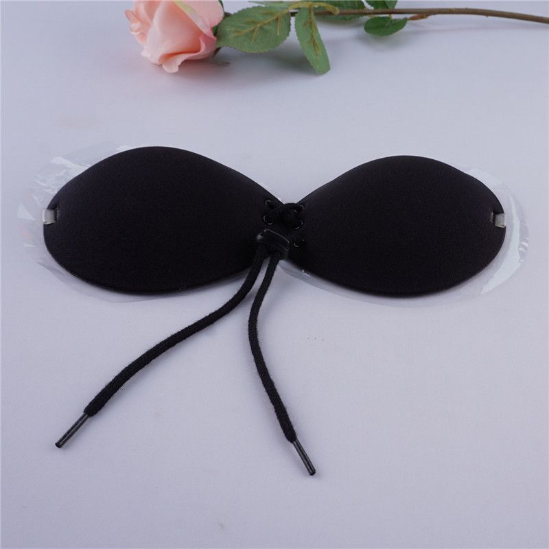 alças de ombro transparentes removíveis sutiã invisível sutiã push-up engrossado com cordão adesivos para seios pequenos antiderrapante para segurar seios secundários_voghion.com