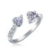 Korean New Heart Shaped Zircon Women's Light Luxury Personality Temperament Open Fashion and Advanced Sense Ring_voghion.com
