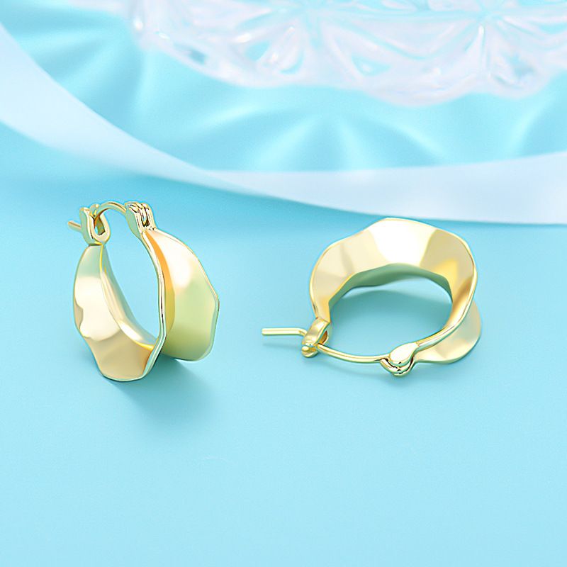 Sterling VENUS Silber Mode Unregelmäßigkeit Einfache Ohr Schnalle Ohrringe Frauen Schmuck Geschenke Großhandel ringe_voghion.com