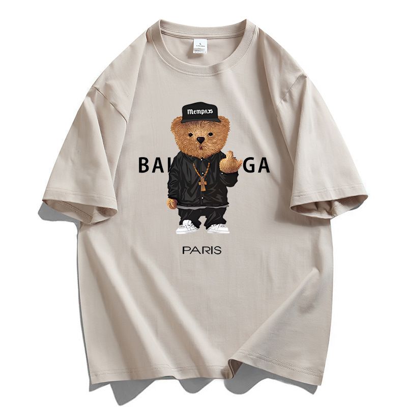 trendiges Kurzarm-T-Shirt für männliche Studenten, hübsche Ins-Halbarm-Tops für Männer für Frauen_voghion.com