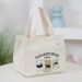 ladies Cartoon Bear Printing Large Capacity Lunch Box Bag Office Staff Handbag_voghion.com