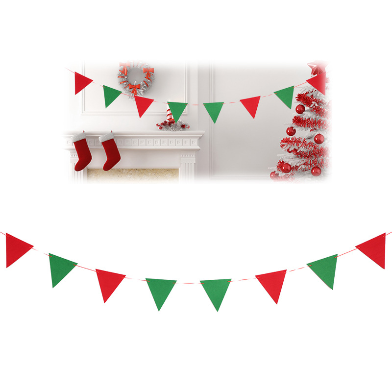 Christmas decorations Christmas flag DIY Christmas flag Christmas eight flags Christmas hotel decorations_voghion.com