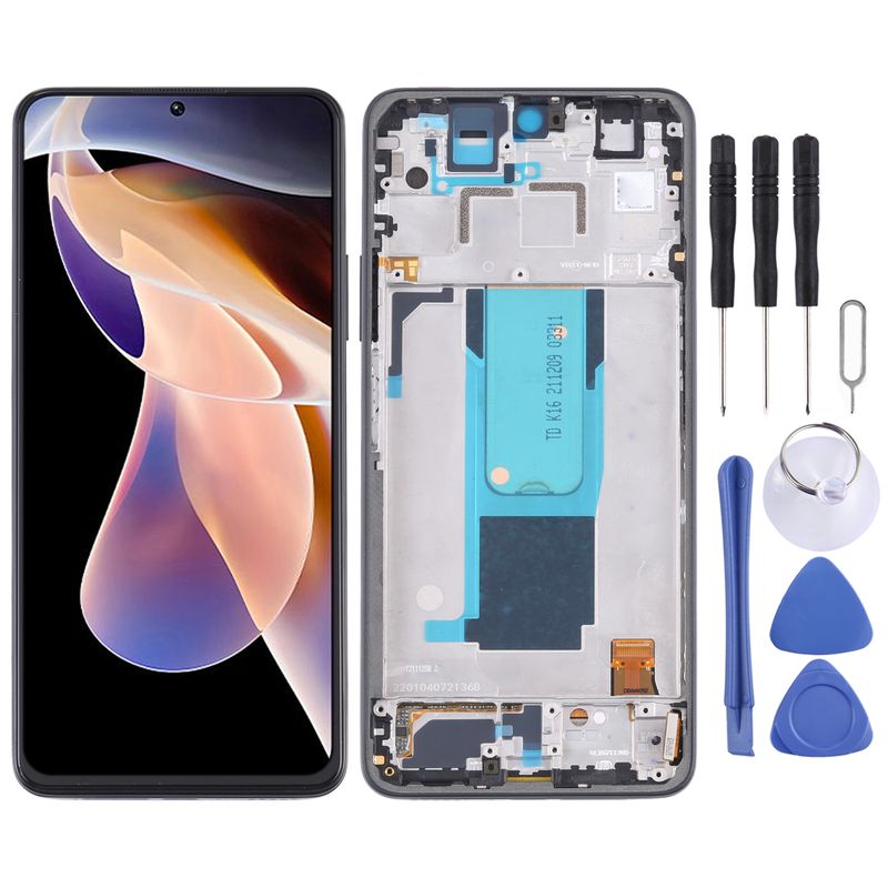 Origineel LCD-scherm en Digitizer volledige montage met frame voor Xiaomi Redmi Note 11 Pro China/Redmi Note 11 Pro+ 5G/11i/11i HyperCharge (zwart)_voghion.com