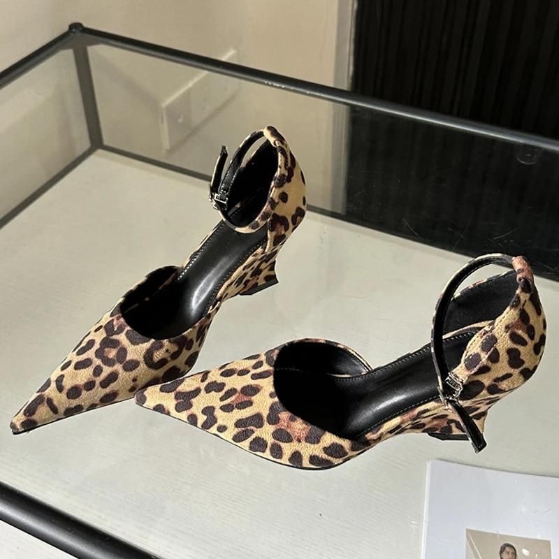 Spring Designer Pointed Toe Women Pumps Wedges High Heels Female Party Prom Slingback Shoes_voghion.com