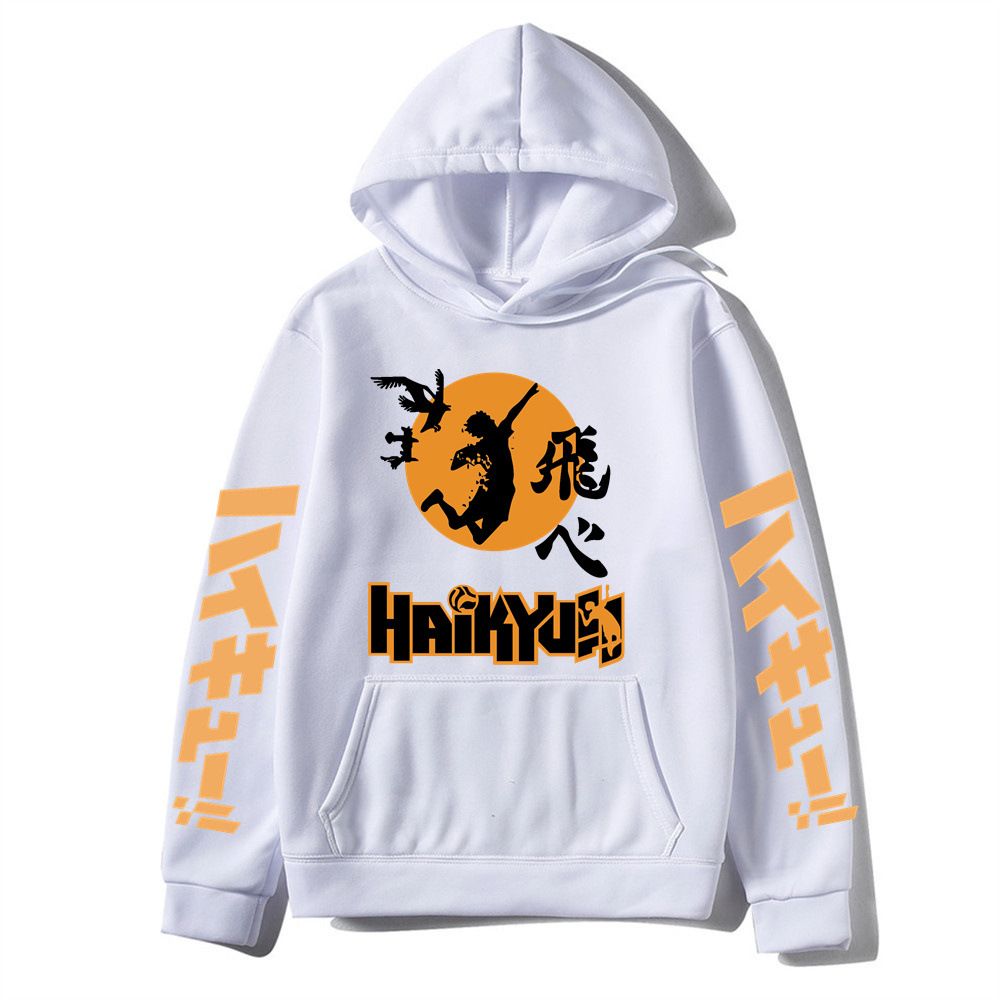 2023 Höst/vinter Nytt tryck Anime Volleyboll Ungdom Cartoon Day Anime Lös luvtröja för män och kvinnor_voghion.com