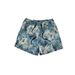 Men's Clothing Blue And White Flower Pattern Drawstring Shorts_voghion.com