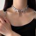 Designer Silver Zipper Head Subculture Choker Necklace Collarbone Chain Niche Short y2k Punk Girl Heart Choker_voghion.com