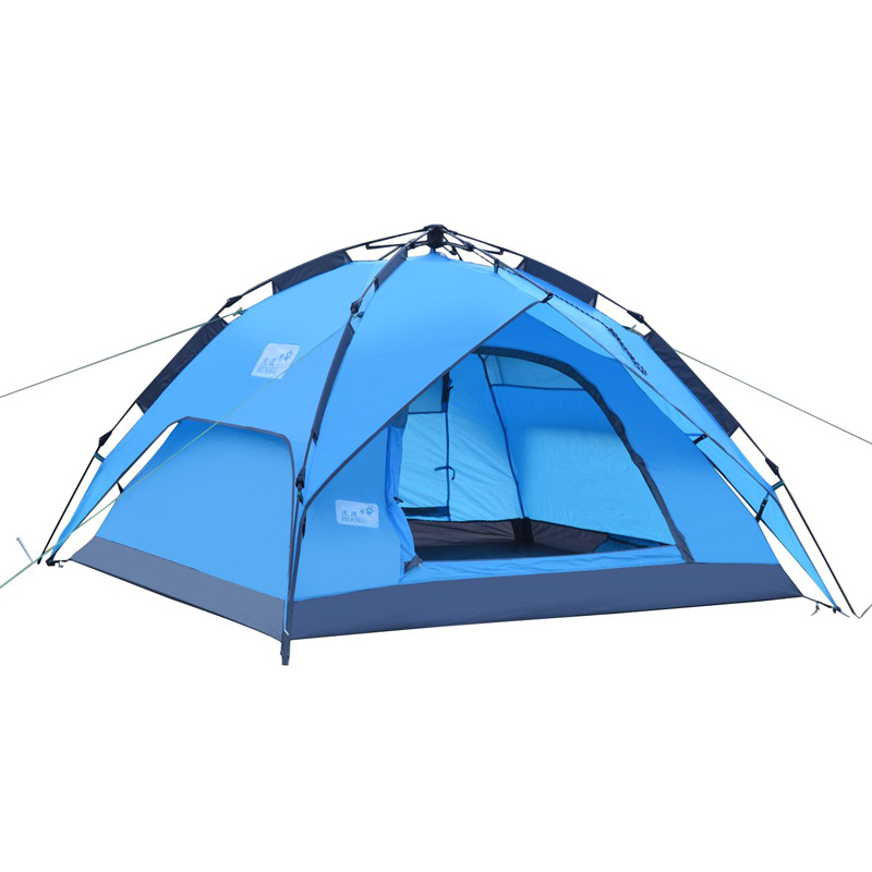 Outdoor tent 3-4 full automatic tent double rainstorm-proof multi-person camping tent_voghion.com