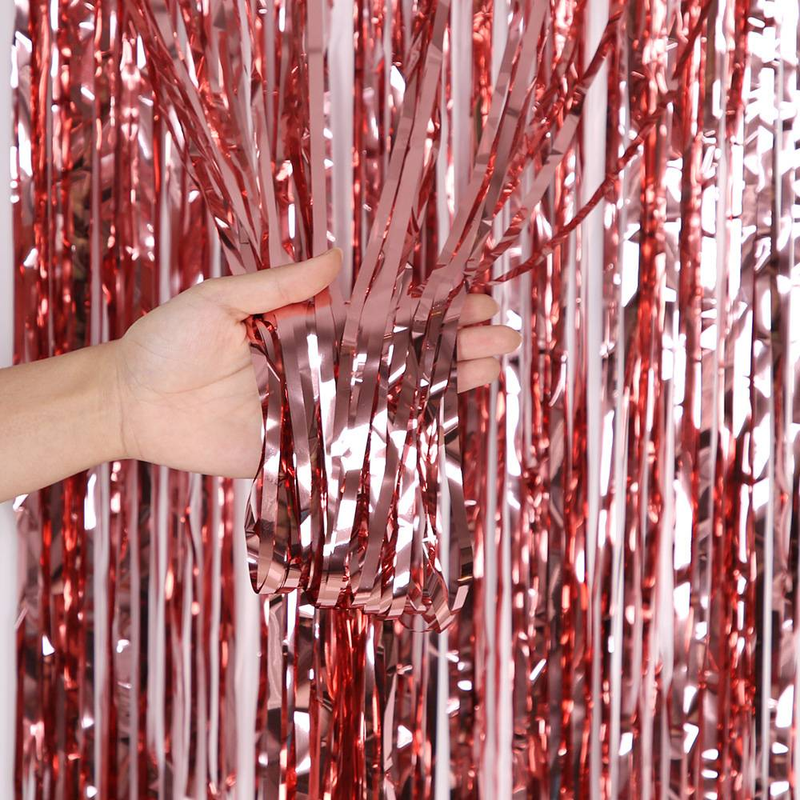 Rain Silk Curtain Wedding Birthday Party Backdrop - Sparkling Tassel Balloon Wall Decoration With Glowing Strands For Event Background Decor_voghion.com
