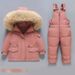 Premium-Winter-Daunenjacken-Set für Kinder – Abnehmbare Kapuze und Hose mit offenem Saum (90 % weiße Entendaunen, 1–5 Jahre, EU/US-Stil)_voghion.com