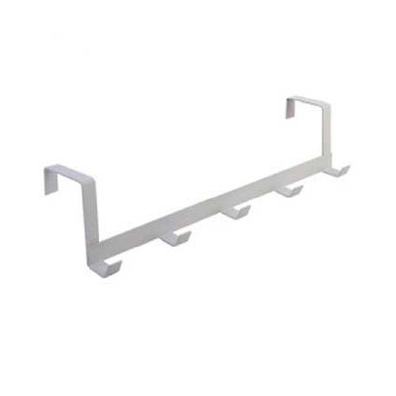 Gancho traseiro para porta de ferro de cozinha, gancho para roupas sem perfuração, 5 fileiras, cabide para sala de estar, dormitório, cabide para casaco_voghion.com