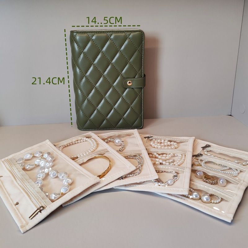 Gold Jewelry Storage Book Anti-Tarnish Organizer With Thick Transparent PVC Pages Large Capacity Display Case For Earrings Necklaces Precious Metals_voghion.com