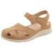 Autumn 2024 New For Women's Comfortable And Casual Tug With Hollow Thick Sole Large Size Sandals_voghion.com