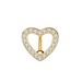 Piercing all'ombelico con zircone a forma di cuore, gioielli all'ingrosso online_voghion.com