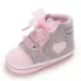 Chaussures pour bébé fille avec nœud en dentelle et pois imprimés, baskets montantes Littlesprouts décontractées à semelle souple pour nouveau-né_voghion.com