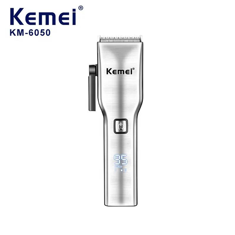 Kemei Km-6050 Multifunction Usb Charging Low Noise Personal Fast Cutting New Design Digital Display Hair Clipper_voghion.com