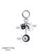 Punk Hiphop Black Dice No. 8 Billiards Keychain Y2K Pink Lucky Dice Starburst Pendant Bag Charms Hangings Ornament Accessories_voghion.com