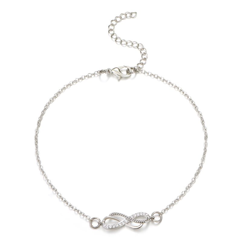 Digital Infinite 8 Pendant Buckle  Exquisite Inlaid Ankle Chain Foot Decoration For Women_voghion.com