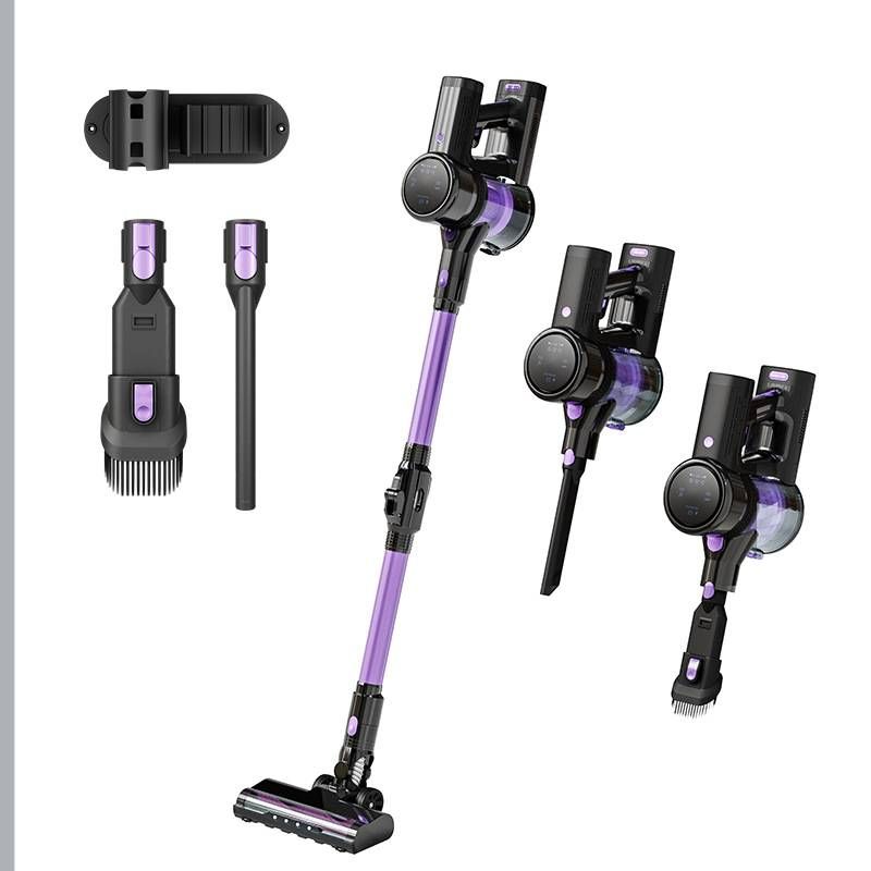 Aspirator fără fir cu motor fără perii, de uz casnic, cu trei viteze, aspirație mare, aspirator de covoare de mare putere, pliabil vertical_voghion.com