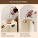 Humidifier - 3 Nozzle USB Portable Air Humidifier With 1-2.5L Tank, Mood Light, Quiet For Home & Office (White/Khaki)_voghion.com