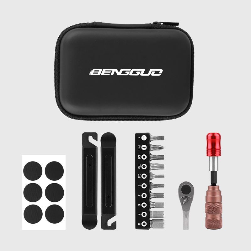 New Bicycle Repair Tools Ratchet Socket Wrench Tire Lever Pump Multi-Function Tool Kit Accessories_voghion.com