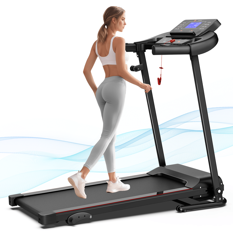 OBENSKY Treadmill With Adjustable Incline Folding Treadmill For Home 2.5 HP 12 Preset For Home Use 7.5 Mph Range_voghion.com