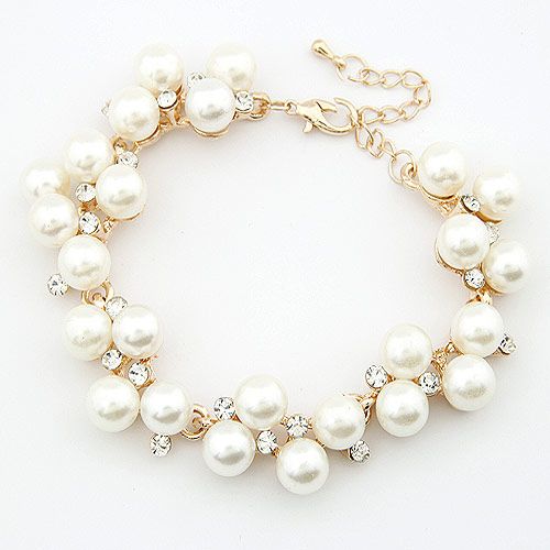 Braccialetto di perle intarsiate alla moda coreano Please Miss Same Style consigliato_voghion.com