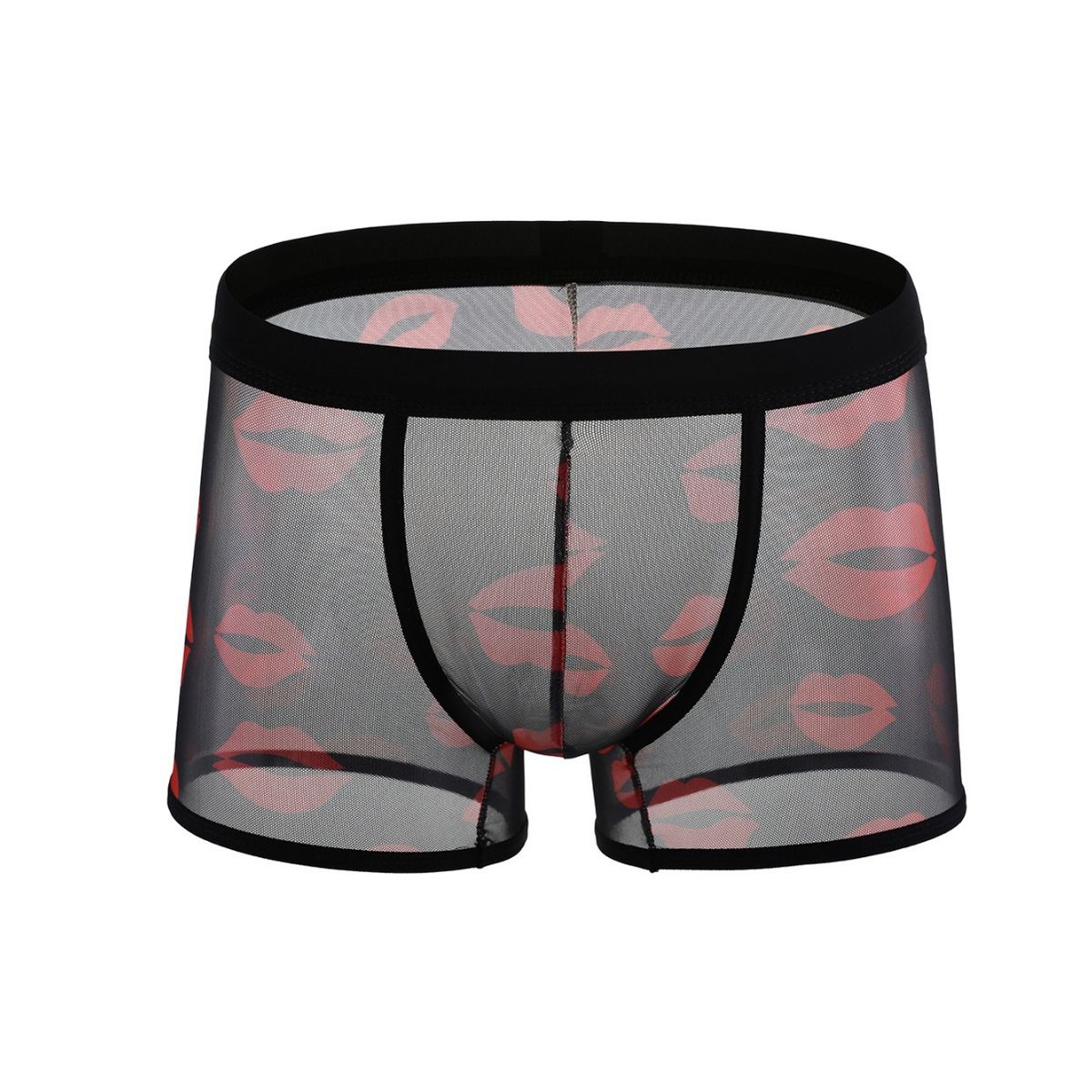 Vīriešu apakšveļa Seksīga elpojoša lūpu apdruka vīriešu bokseršorti_voghion.com