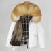 Women's Clothing New Style Parka Thickened Raccoon Fur Lining Detachable Real Fox Fur Large Fur Collar Jacket Fur Coat_voghion.com