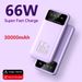 66W Fast Charging 30000mAh LED Digital External Power Bank For IPhone 16 15 14 13 Pro Xiaomi Battery Charger_voghion.com