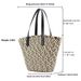 Nieuwe tweekleurige papieren touw geweven tas voor modieus woon-werkverkeer Grote capaciteit schoudertas Groentemand Water emmer tas_voghion.com