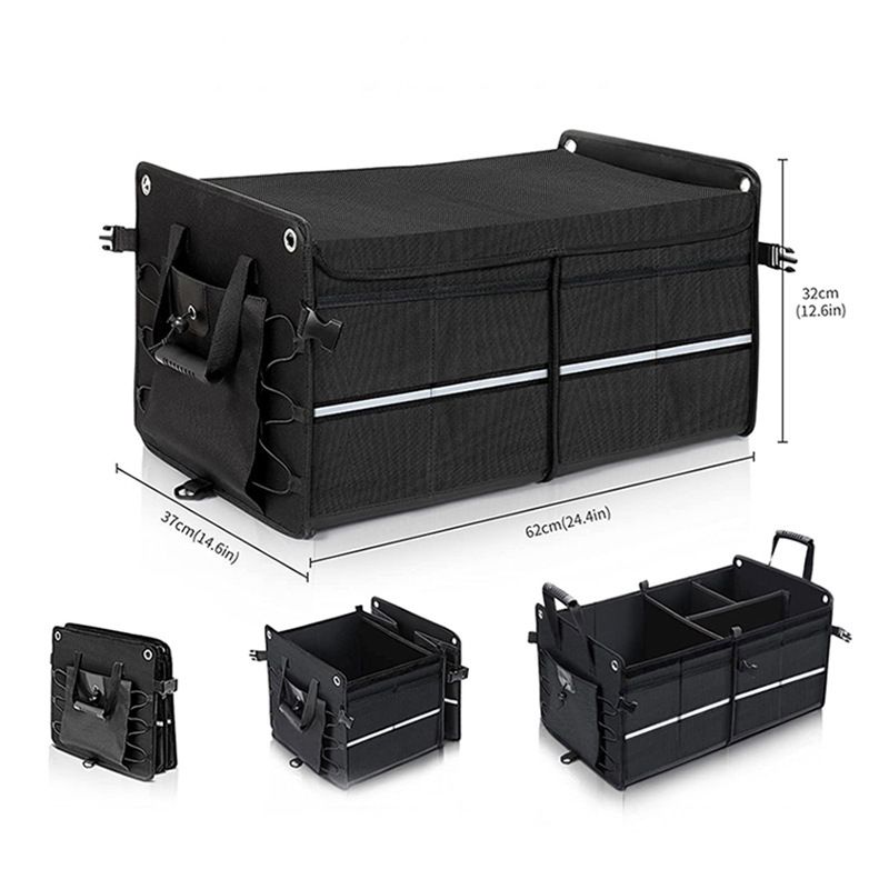 Coffre de rangement pour voiture, coffre étanche, boîte à gants, boîte de rangement pliable en tissu Oxford pour voiture extérieure_voghion.com