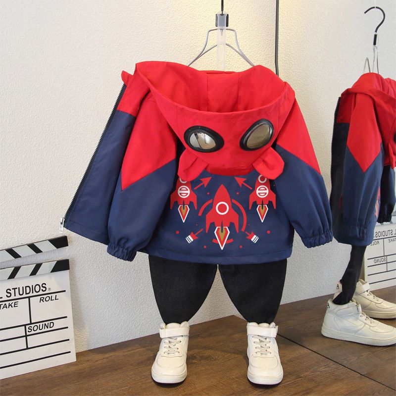 Ropa para niños 2025 Chaqueta con capucha de primavera y otoño para niños Chaqueta nueva de primavera para niños Chaqueta para niños medianos y grandes Tendencia superior_voghion.com