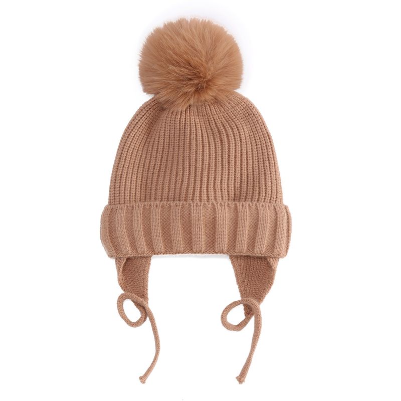 Baby clothing braid ear protection and fleece warm baby hat_voghion.com
