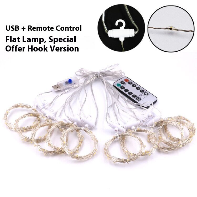 LED-Lichterkette mit Fernbedienung – Stromversorgung über USB, 300 LEDs, IP42 wasserdicht, 8 Beleuchtungsmodi, Warmweiß/Kaltweiß/Farbwechsel_voghion.com