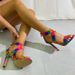 Rainbow Heels 2024 Summer New Walking Show Cross Strap Fashion Tynd farve Blok højhælede sandaler_voghion.com
