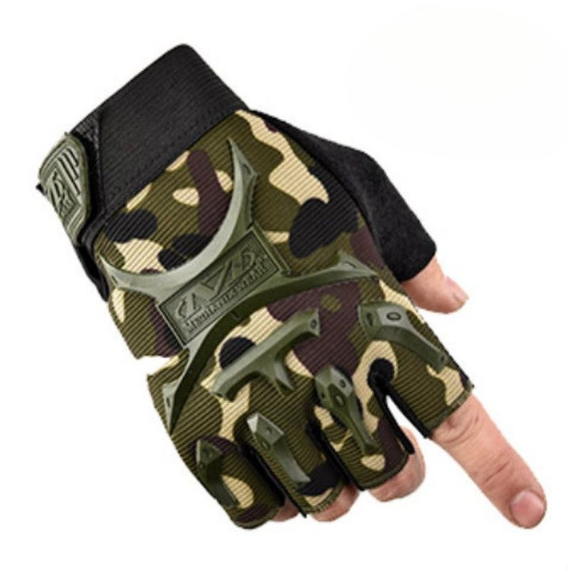 Tactical Men's Sports Non-Slip Motorcycle Riding Climbing Fitness Training Summer Half-Finger Gloves_voghion.com