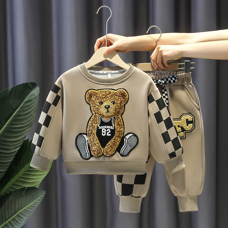 Abbigliamento per bambini, bel ragazzo 2023 nuovo taglio ampio casual, set di tendenze alla moda primavera autunno, set di due pezzi_voghion.com