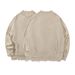 Men's Distressed Knit Sweater - Trendy Loose Fit Crewneck Pullover With Unique Jacquard Design, Autumn Casual Style (Available In Beige, Sizes S-XL)_voghion.com