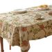 Cotton-Polyester Tablecloth – American Jacquard Waterproof & Anti-Slip, Vintage Floral Design, Decorative Dining & Coffee Table Cover_voghion.com
