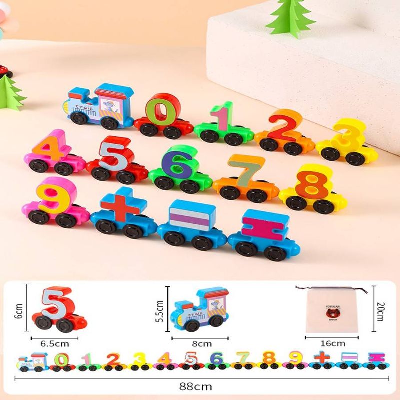 Trenuleț magnetic din plastic, mai mare și mai ecologic decât trenul din lemn, potrivit pentru jocul intelectual, cadou ideal de sărbători._voghion.com