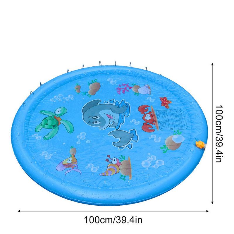 Kids Splash Pad Inflatable PVC Water Play Mat With Spray Fountains Outdoor Cooling Mat For Summer Interactive Sprinkler Toy For Toddlers Family Fun_voghion.com