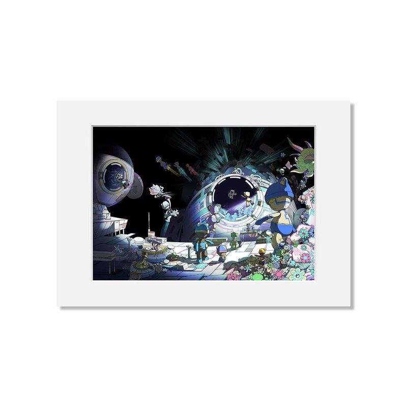 Escape Planet Space Art Print - Surreal Sci-Fi Digital Poster, Home Office Wall Decor_voghion.com