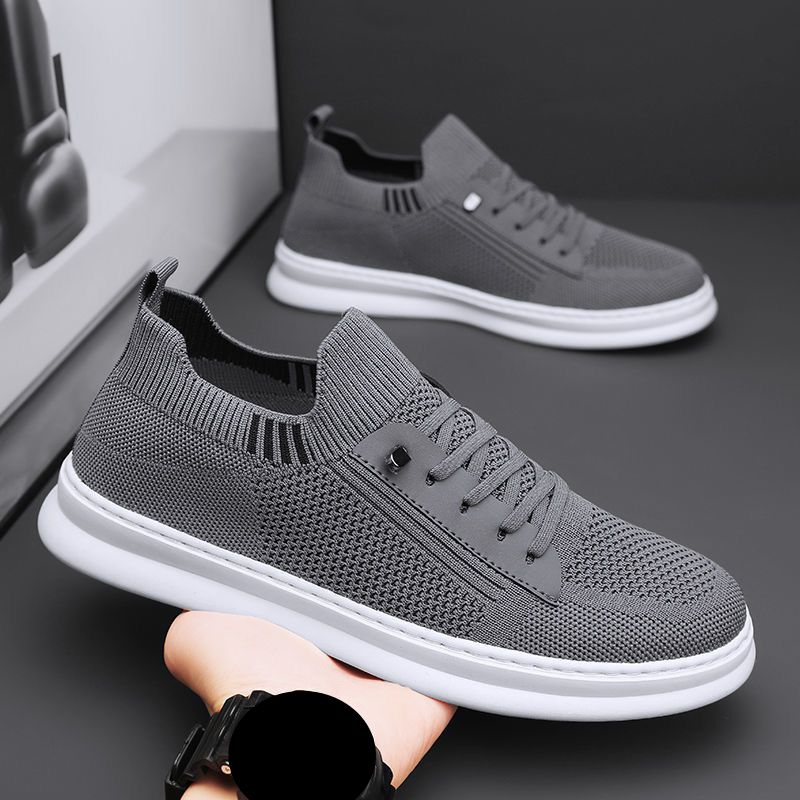 Men's Breathable Slip-On Sneakers - Lightweight Casual Shoes With Anti-Slip Sole, Comfortable Elastic Design For Walking, Travel & Daily Wear_voghion.com