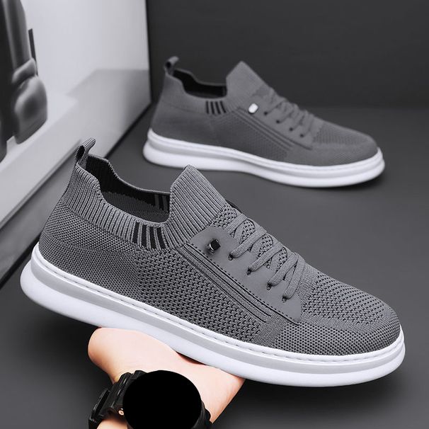 Men's Breathable Slip-On Sneakers - Lightweight Casual Shoes With Anti-Slip Sole, Comfortable Elastic Design For Walking, Travel & Daily Wear_voghion.com