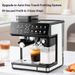 ZZUOM Commercial Espresso Coffee Machine With Automatic Milk Frother, Dual Extraction, Grinder, Touch Screen, 1.8L Tank, Stainless Steel_voghion.com